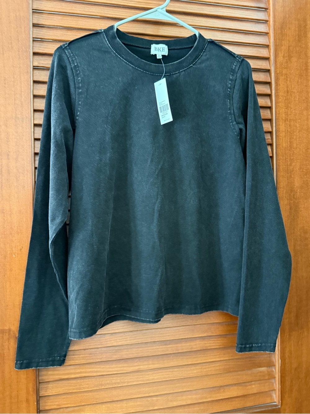 BKE Long Sleeve Crewneck Top - Black NWT